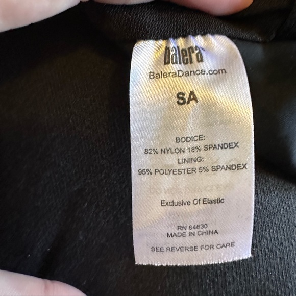 Balera Asymmetric Laced Back Leotard Small Adult - Picture 5 of 6